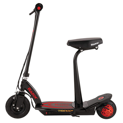 E100S Electric Scooter With Seat - Red - 24 Volt