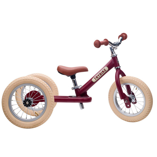 Trybike Matte 2 In 1 Balance Trike Vintage Red